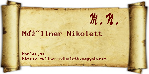 Müllner Nikolett névjegykártya