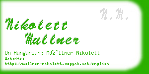 nikolett mullner business card